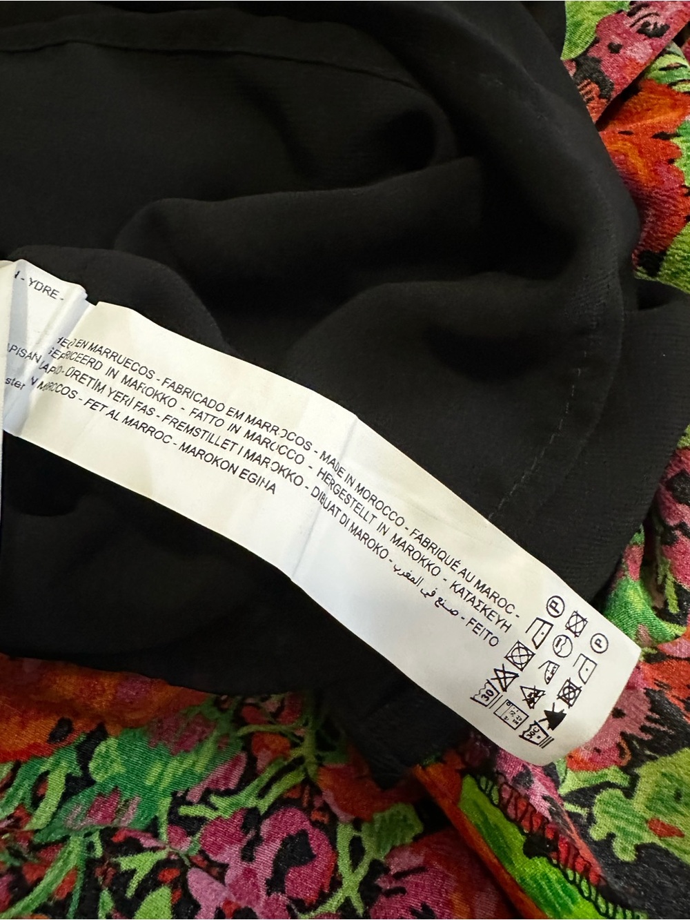 New With Tags! Zara Neon Floral Long Sleeve Knot Front Dress – Size Medium (M) - Picture 12 of 12